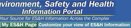 Environmnt, Safety and Health Information portal