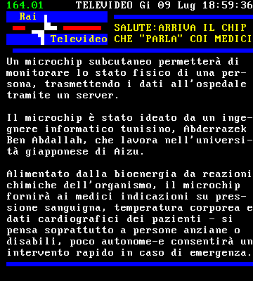 televideo pagina 164